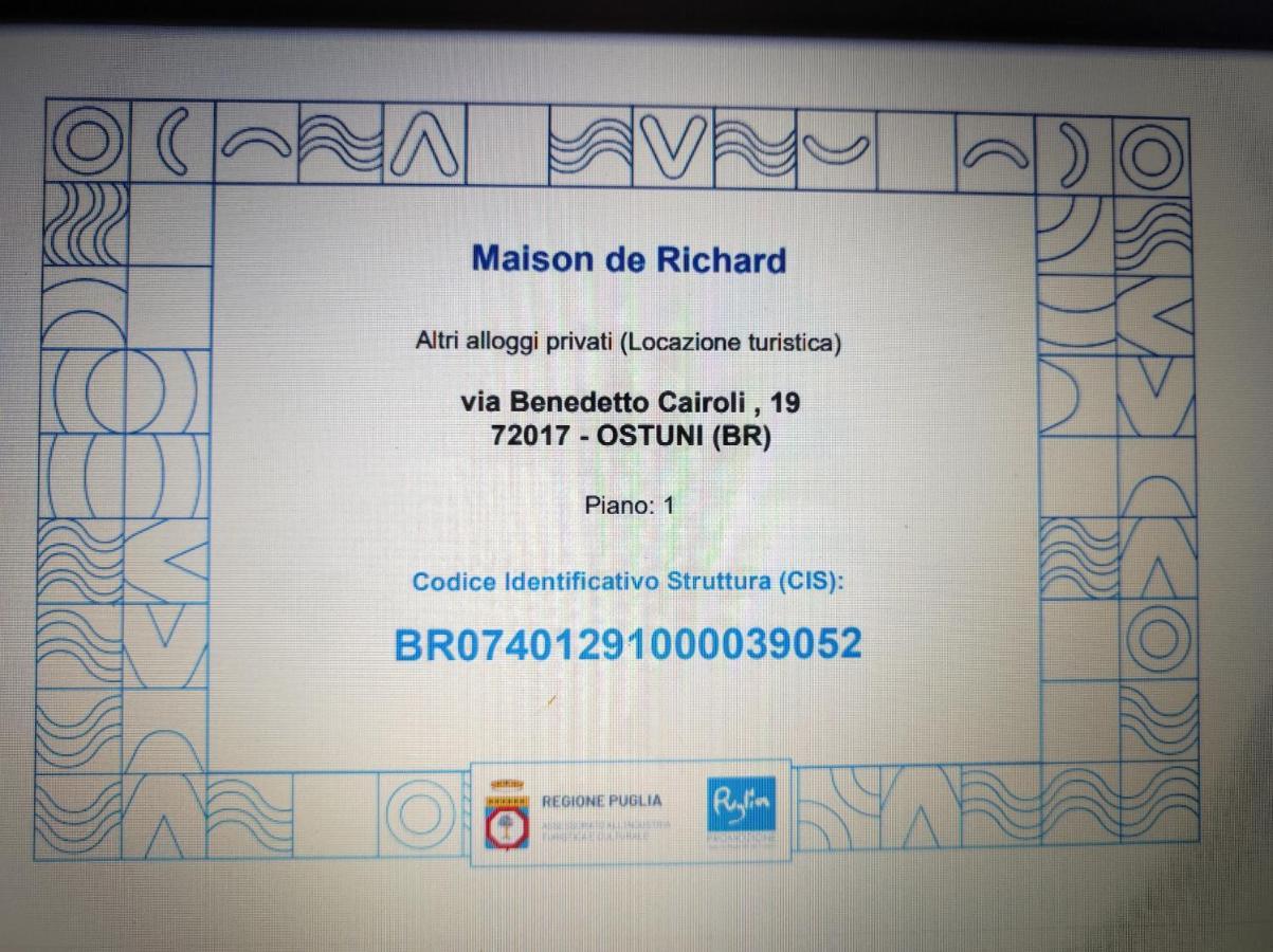 Maison De Richard Ostuni Exterior foto